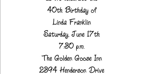 Birthday Invite Wording for Adults Adult Birthday Party Invitation Wording Template Best