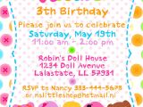 Birthday Party Invitation Cards Images button Doll Birthday Invitation Card Customize by