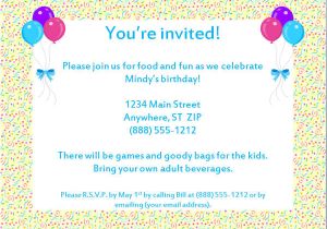 Birthday Party Invitation Letter Template 58 Sample Birthday Invitation Templates Psd Ai Word