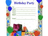 Birthday Party Invitation Template Birthday Party Invitation Template Birthday Party