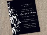 Birthday Party Invitation Template Black and White 9 Black and White Party Invitation Designs Templates
