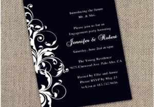 Birthday Party Invitation Template Black and White 9 Black and White Party Invitation Designs Templates