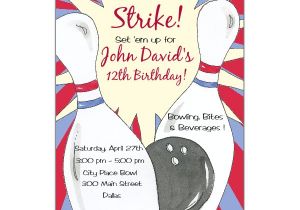 Birthday Party Invitation Template Bowling Bowling Birthday Party Invitations Paperstyle