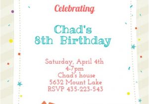 Birthday Party Invitation Template Boy Boys Birthday Invitation Templates Free Greetings island