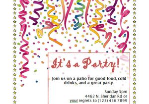 Birthday Party Invitation Template Download 50 Microsoft Invitation Templates Free Samples