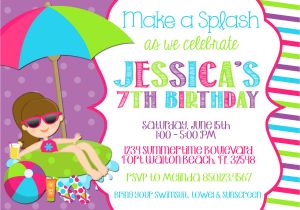 Birthday Party Invitation Template Download Pool Party Birthday Party Invitations Templates Free