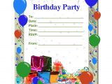 Birthday Party Invitation Template Free Free Birthday Party Invitation Templates Party