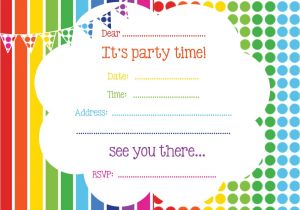 Birthday Party Invitation Template Free Free Printable Birthday Invitations Online Bagvania Free