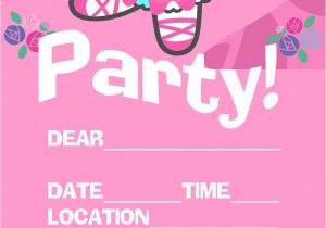 Birthday Party Invitation Template Free Girl Birthday Party Invitation Template Best Party Ideas