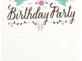Birthday Party Invitation Template Free Online Flat Floral Free Printable Birthday Invitation Template