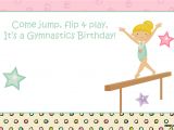 Birthday Party Invitation Template Gymnastics Free Printable Gymnastic Birthday Invitations Updated