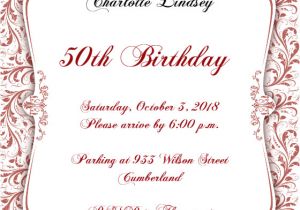 Birthday Party Invitation Template In French French Curves Elegance Birthday Invitation Template