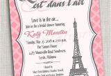 Birthday Party Invitation Template In French French themed Eiffel tower Paris Party Invitation Card