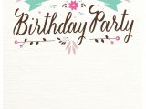 Birthday Party Invitation Template Printable Flat Floral Free Printable Birthday Invitation Template