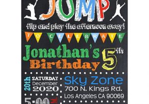 Birthday Party Invitation Template Trampoline Trampoline Birthday Party Invitation Jump Invite