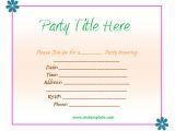 Birthday Party Invitation Template Word Free Birthday Invitation Templates Word Free Birthday
