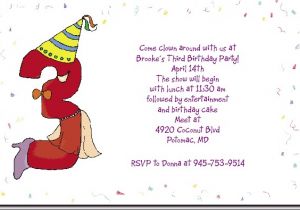 Birthday Party Invitation Wording for 3 Year Old 3 Year Old Birthday Invitation Wording