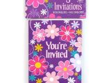 Birthday Party Invitations at Walmart Birthday Blossom Invitations 8 Count Walmart