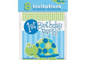 Birthday Party Invitations at Walmart First Birthday Turtle Invitations 8pk Walmart
