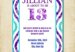 Birthday Party Invitations for 12 Year Olds Birthday Invitation for 12 Year Old Girls