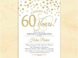 Birthday Party Invitations for 60 Year Old 60th Birthday Invitation Any Age Cheers to 60 Years Gold