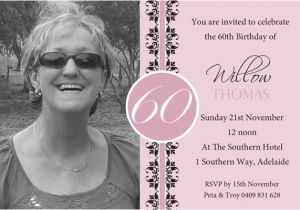 Birthday Party Invitations for 60 Year Old 60th Birthday Party Invitations – Bagvania Free Printable