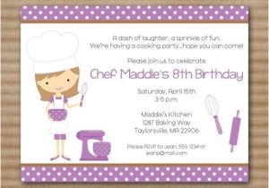 Birthday Party Invite Wording Drop Off Cooking Birthday Party Invitations Superb Drop Off Party
