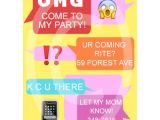 Birthday Party Text Invite Text Message Birthday Invite for 7 00 Invitations
