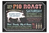 Birthday Pig Roast Invitations Chalkboard Pig Roast Invitations Classy Casual Zazzle