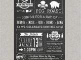 Birthday Pig Roast Invitations Chalkboard Pig Roast Party Invitation Birthday Summer