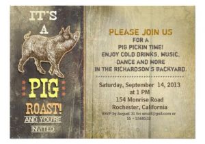 Birthday Pig Roast Invitations Pig Roast Old Vintage Party Invitations Zazzle