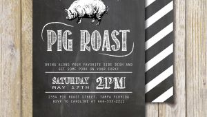 Birthday Pig Roast Invitations Pig Roast Party Invitation Birthday House Warming Couples