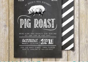 Birthday Pig Roast Invitations Pig Roast Party Invitation Birthday House Warming Couples