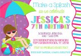 Birthday Pool Party Invitation Ideas Pool Party Invitation Wording Template Markit2d