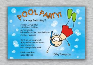 Birthday Pool Party Invitation Ideas Stunning Pool Party Birthday Invitations You Can Modify