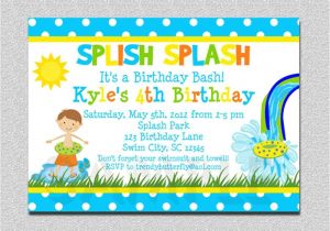 Birthday Pool Party Invitation Wording 18 Birthday Invitations for Kids – Free Sample Templates