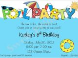 Birthday Pool Party Invitation Wording Pool Party Invitation Pool Birthday Invitation Swimming