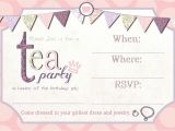 Birthday Tea Party Invitations Free Free High Tea Party Invitation Templates High Tea