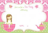 Birthday Tea Party Invitations Free Free Printable Tea Party Invitation Template for Girl