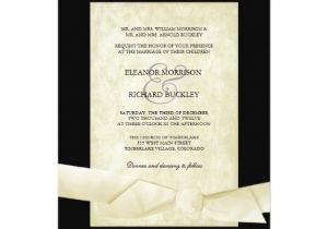 Black and Cream Wedding Invitations Black and Cream Wedding Invites Ribbon Bow Zazzle