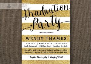 Black and Gold Graduation Party Invitations Gold Black Graduation Party Invitation Gold Glitter