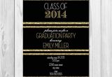 Black and Gold Graduation Party Invitations Graduation Party Invitation Black White and Gold