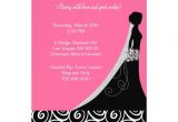 Black and Pink Bridal Shower Invitations Bridal Shower Invitations In Hot Pink and Black 5" X 7