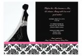 Black and Pink Bridal Shower Invitations Bridal Shower Invitations In Pink and Black Damask