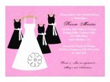 Black and Pink Bridal Shower Invitations Chic Pink and Black Bridal Shower Invitation 5" X 7