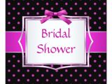 Black and Pink Bridal Shower Invitations Polka Dot Black and Pink Bridal Shower Invitation