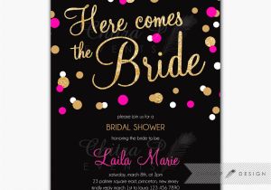 Black and Pink Bridal Shower Invitations Request A Custom order and Have something Made Just for You