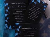Black and Royal Blue Wedding Invitations Elegant Damask Black and Blue Wedding Invitations Ewi037
