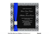 Black and Royal Blue Wedding Invitations Royal Blue Black Lace Wedding Invitation