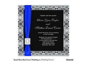 Black and Royal Blue Wedding Invitations Royal Blue Black Lace Wedding Invitation